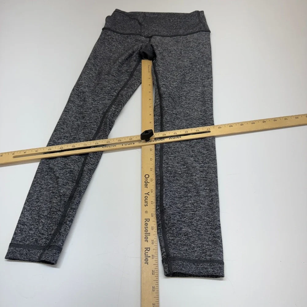 Lululemon Leggings Womens Size 6 Gray Space Dye Wunder Under High Rise Yoga